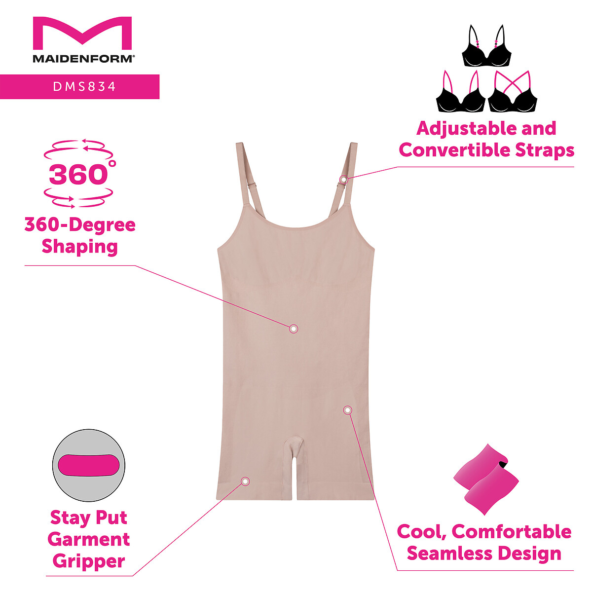MAIDENFORM<br>Corpo sem costuras