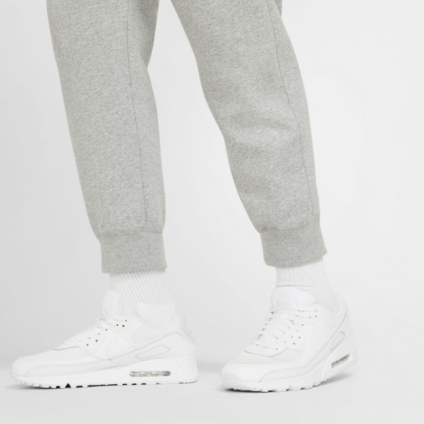 Nike Sportswear Club Fleece Joggingbroek Grijs Wit