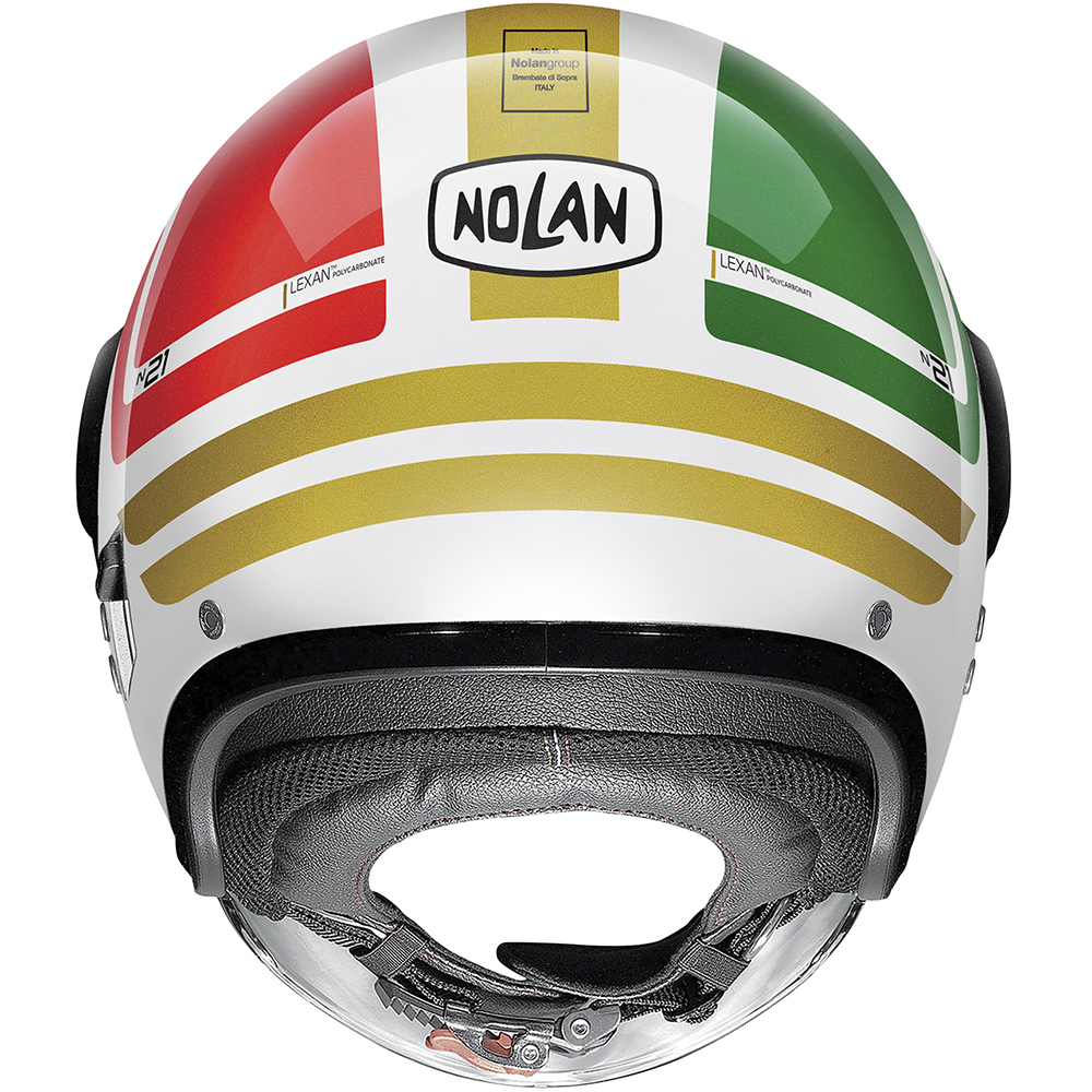 Nolan - Casque N21 Visor Flybridge Blanc brillant / Or / Rouge / Vert