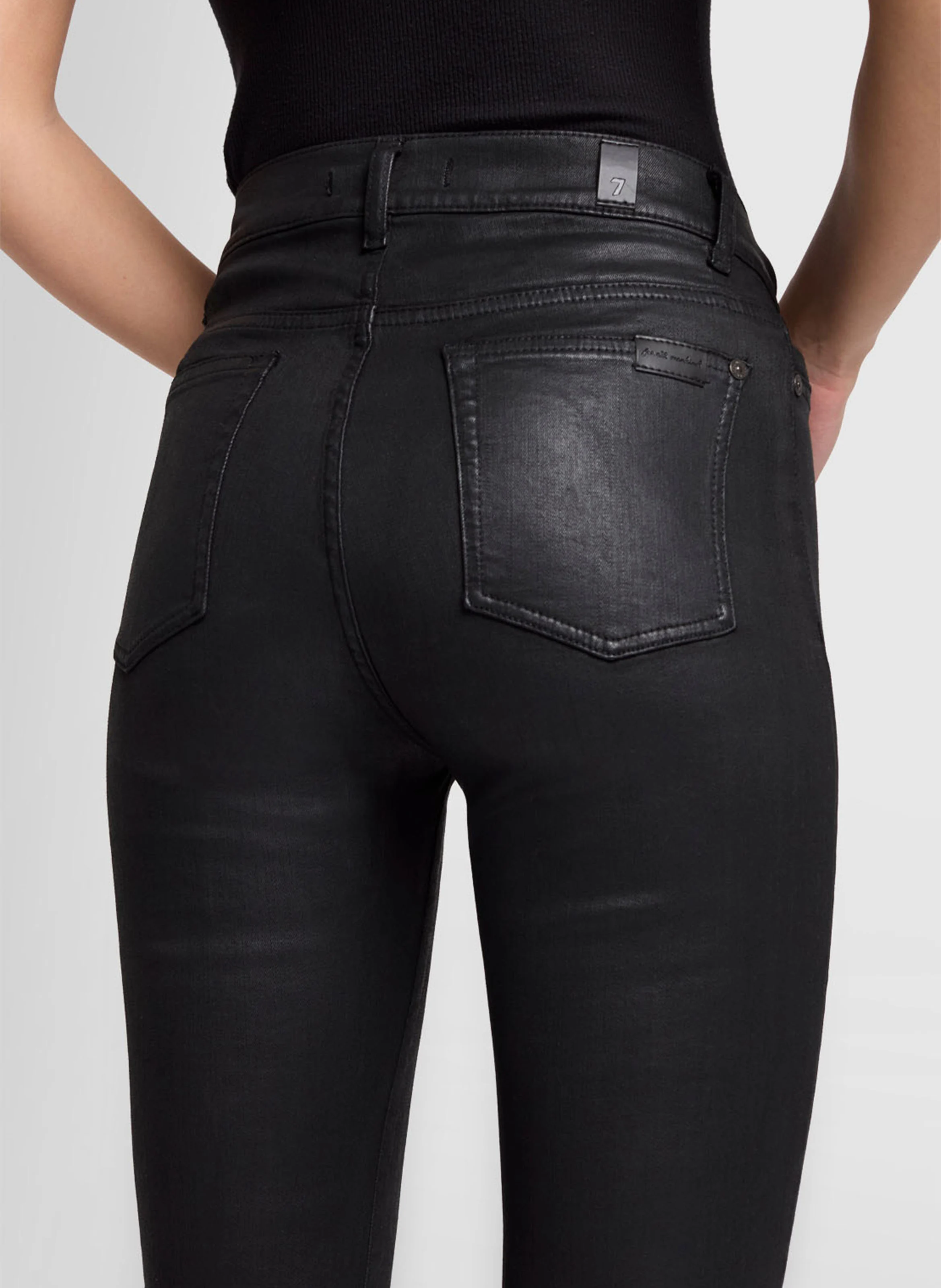 DAISY - Jean flare en coton mélangé | Noir