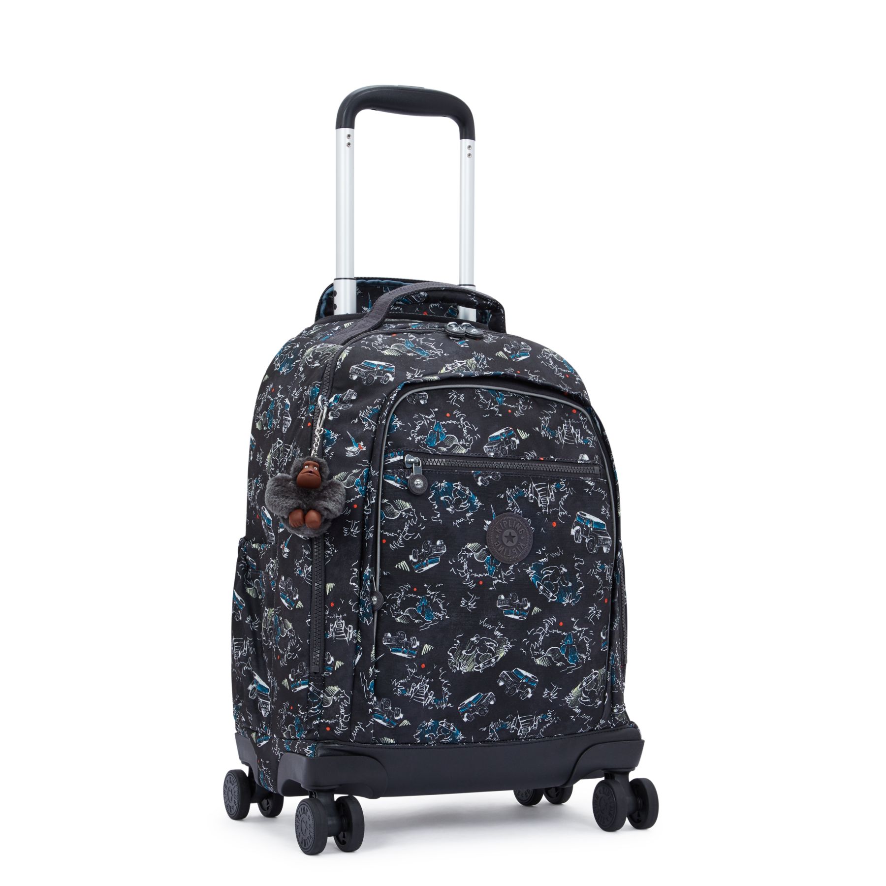 NEW ZEA Grand sac à dos à roulettes pour enfants avec protection pour ordinateur - Jungle Fun Race