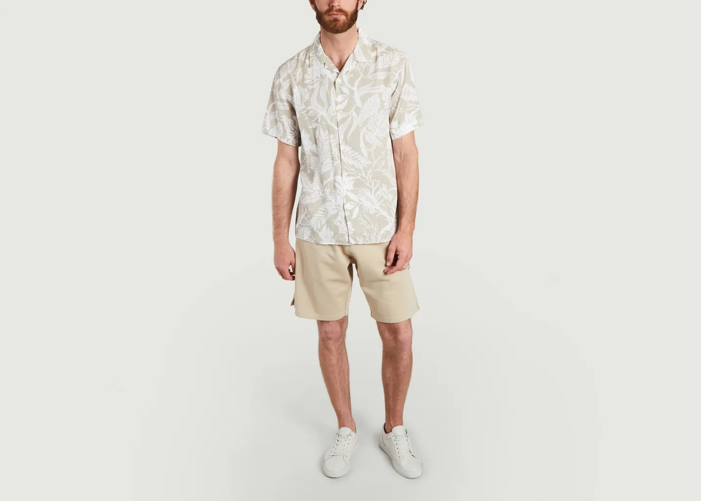 Chemise manches courtes imprimée en tencel KCA