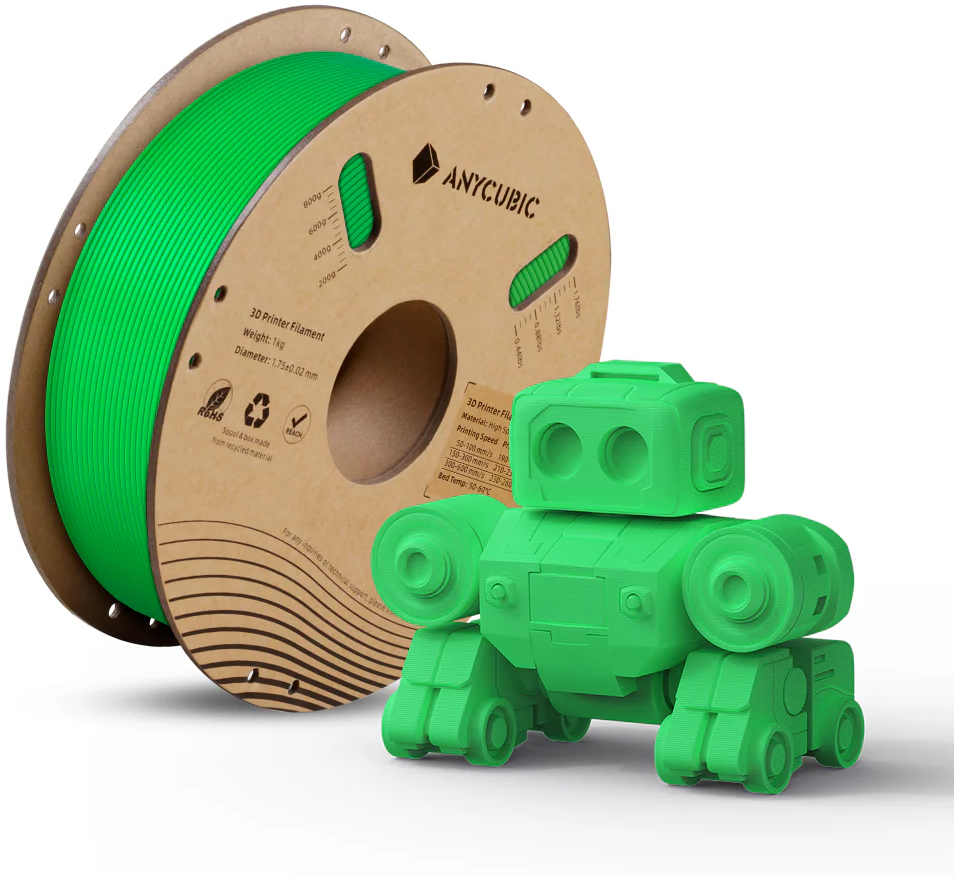 Anycubic  PLA High Speed Classic Green, 1,75 mm / 1000 g    PLA Filament für hohe Geschwindigkeiten in Classic Green