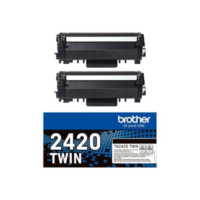 Brother TN2420 - Pack de 2 - noir - cartouche laser d'origine