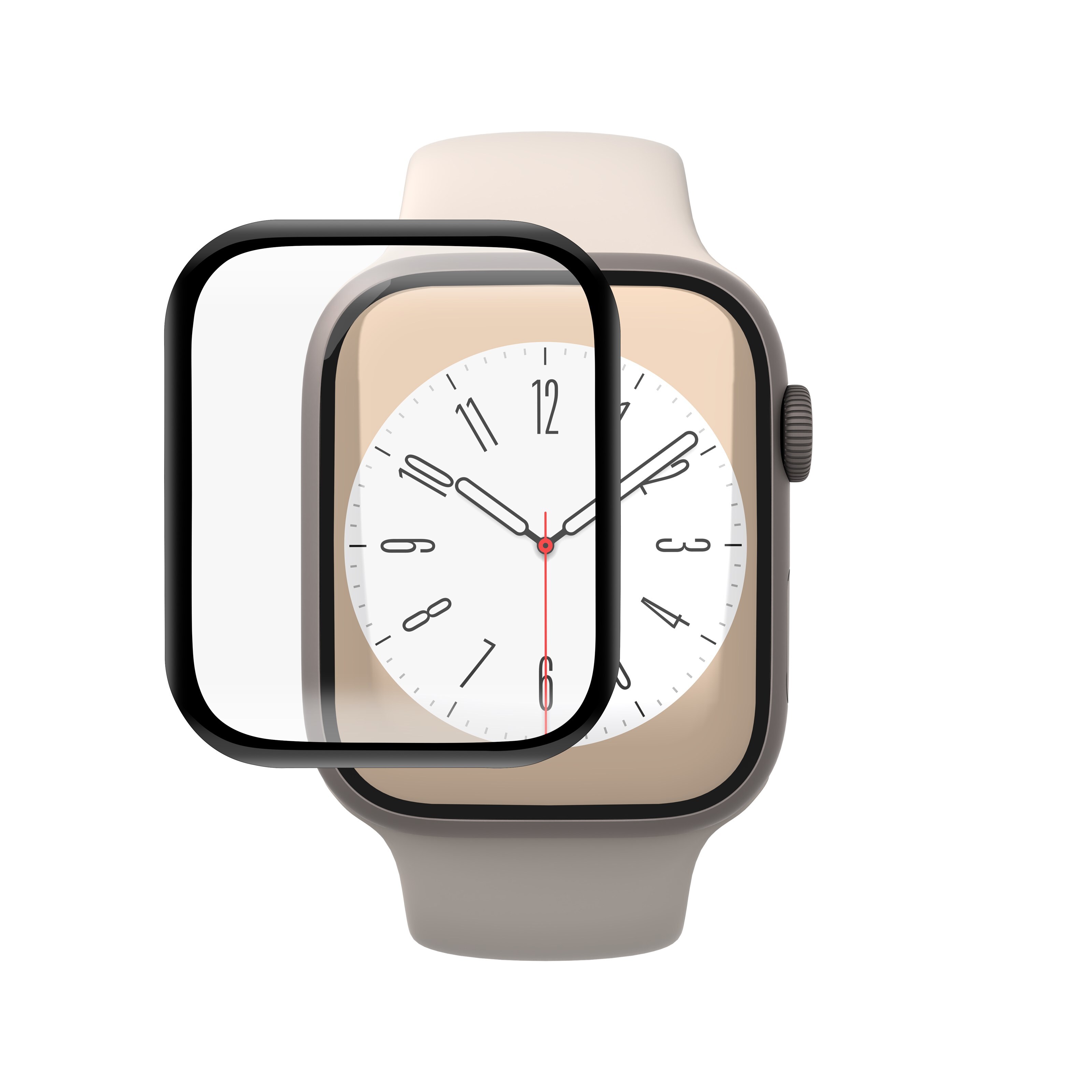 Linocell Elite Extreme Curved Skjermbeskytter for Apple Watch Series 7, 8 og 9 41 mm