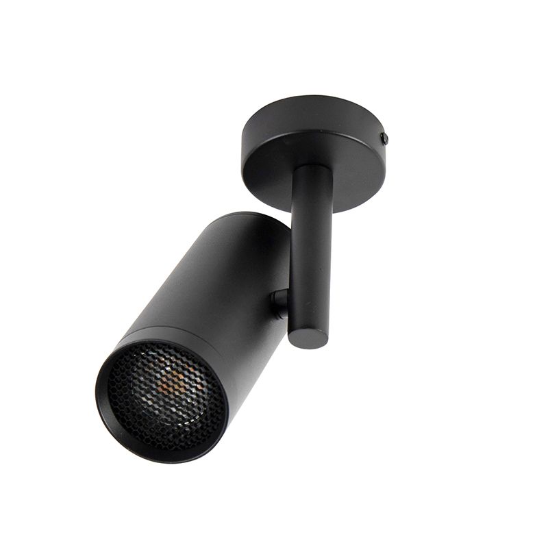Design plafondspot zwart kantelbaar GU10 50mm - Scopio Honey