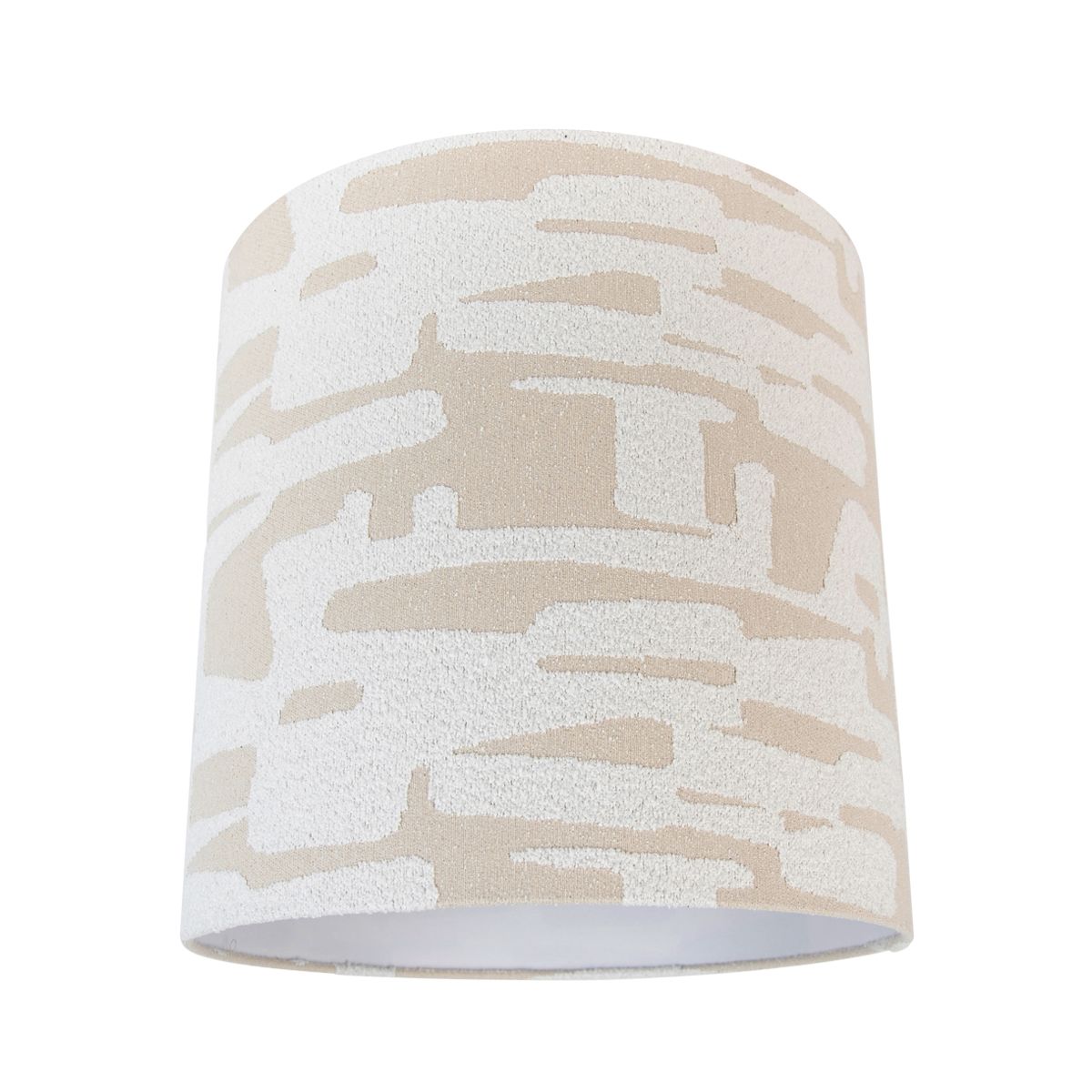Stoffen lampenkap wit met beige gestreept 40/40/40