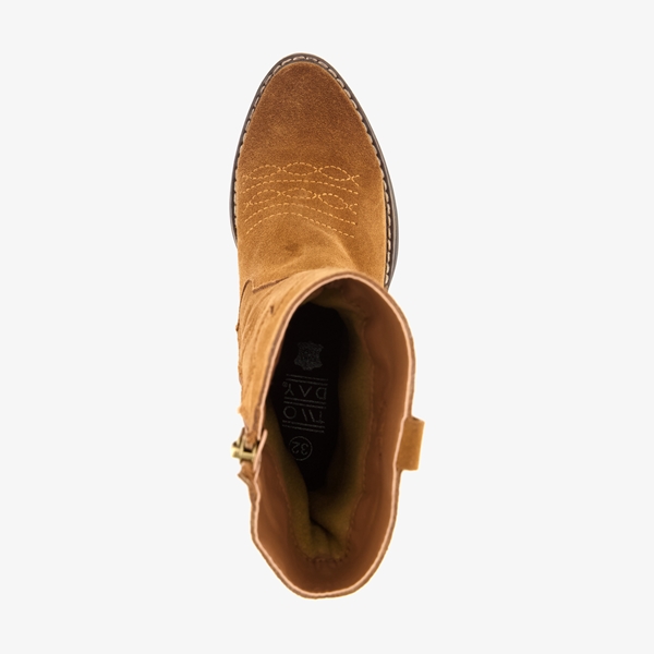 TwoDay leren meisjes western laarsjes cognac