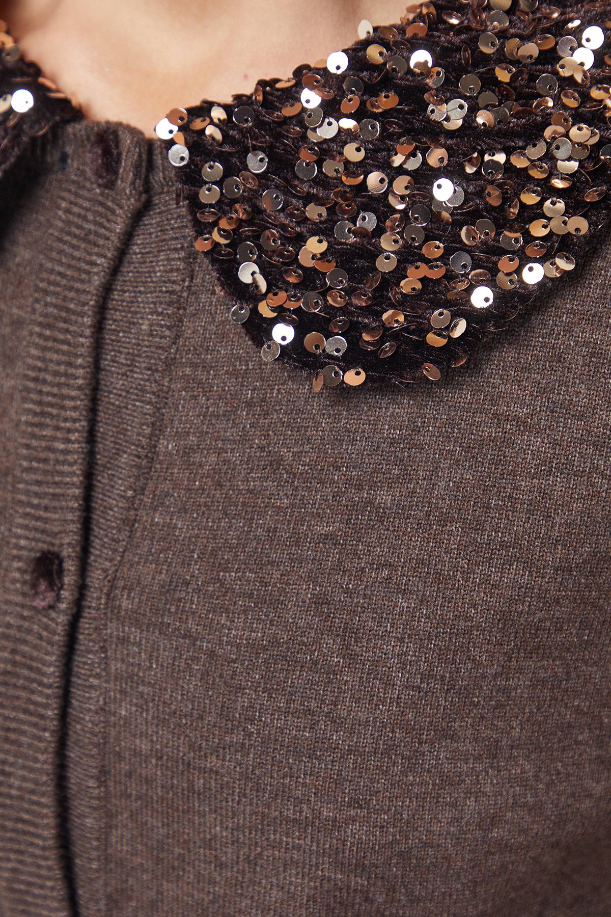 Oasis Cardigan à Col Pailleté