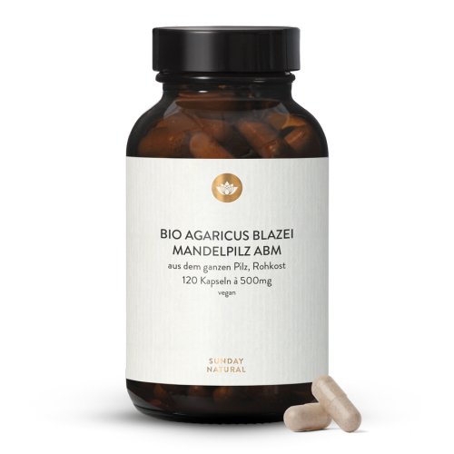 Sunday Natural Products  Bio Agaricus Blazei MurillABMPulver Kapseln