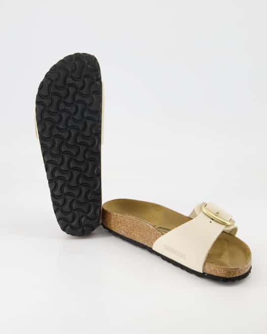 Birkenstock Madrid Big Buckle Pantoletten in Beige