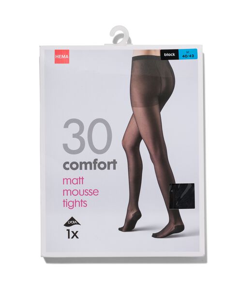 collant 30 deniers - noir mat noir