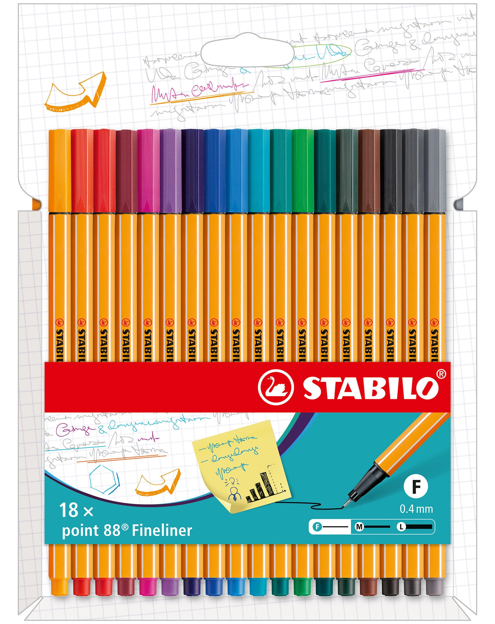 Fineliner STABILO® point 88 18er-Pack