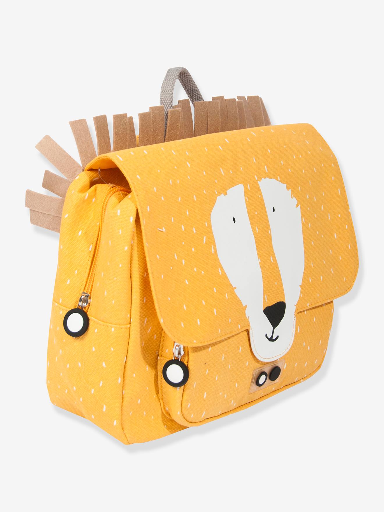 Bolsa tiracolo TRIXIE com estampa animal em amarelo escuro liso com detalhe