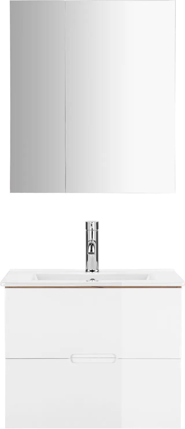 welltime Badmöbel-Set »Lund Badmöbel Set Badschrank Badezimmerset«