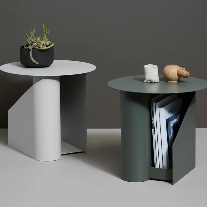 Woud - Sentrum Beistelltisch, Ø 40 x H 36 cm, warm grey