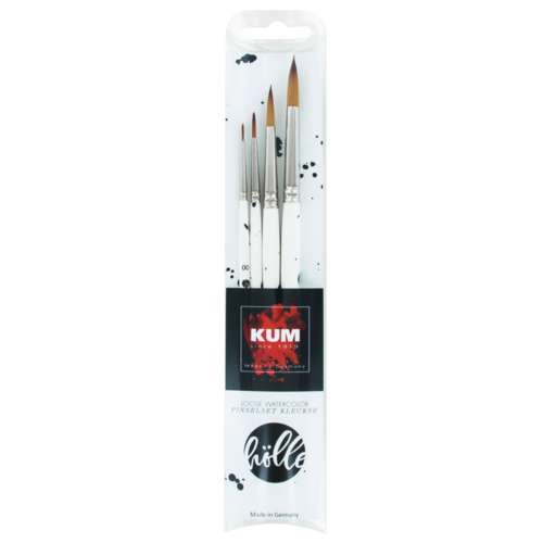 KUM® Frau Hölle Blob Brush Aquarellpinsel-Set, 4-teilig