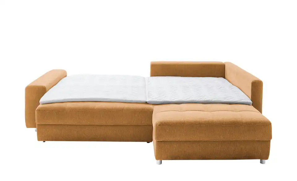 Ecksofa Arissa de Luxe Honiggelb rechts Webstoff