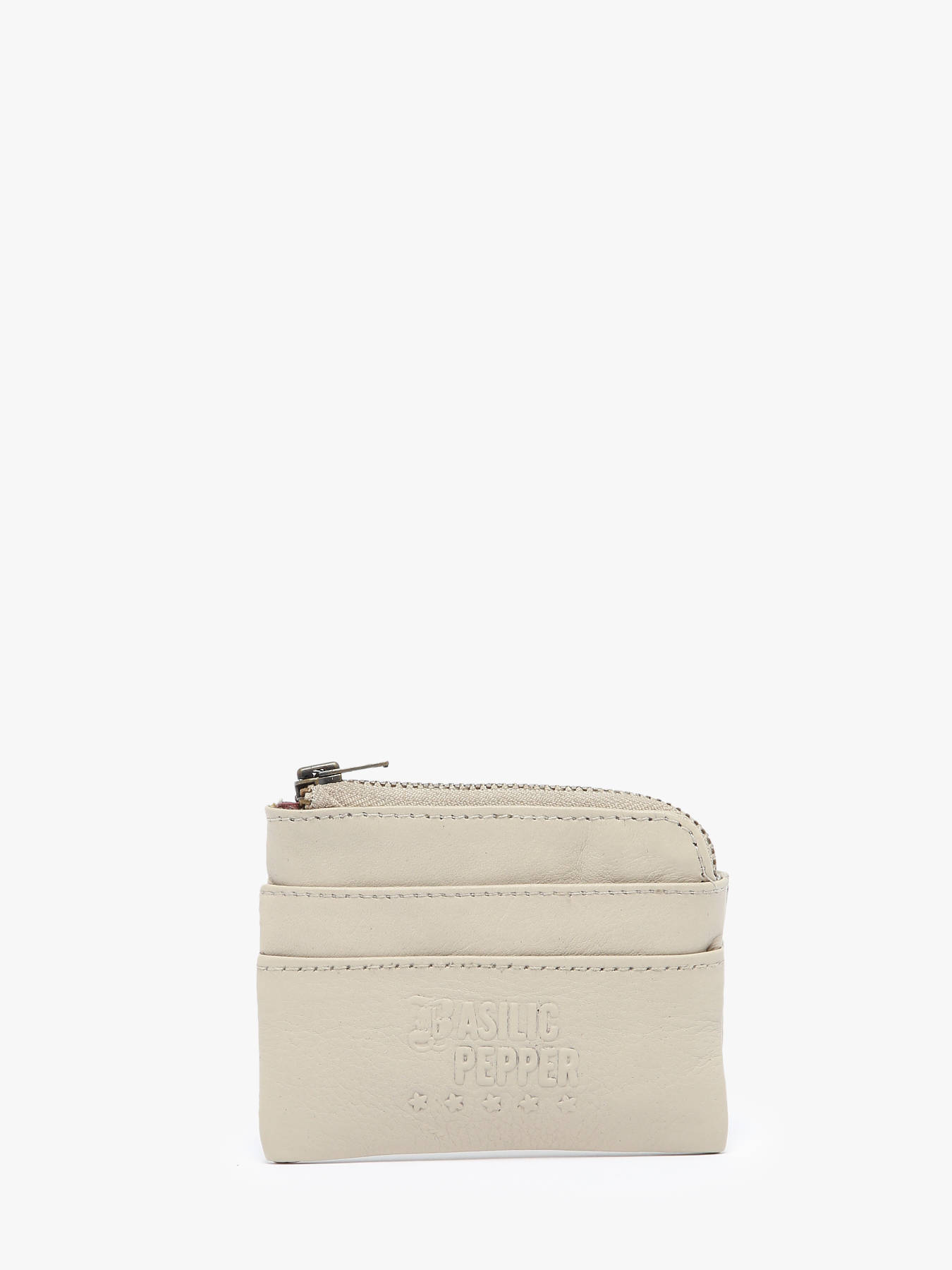 Porte-monnaie porte-cartes cuir BASILIC PEPPER