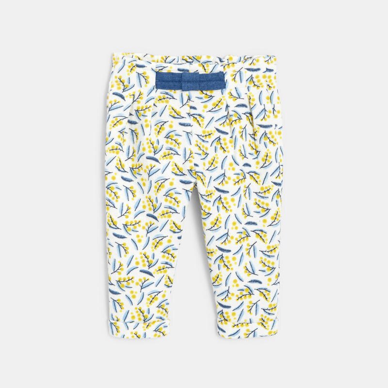 Pantalon paperbag mimosa jaune bébé fille Jaune