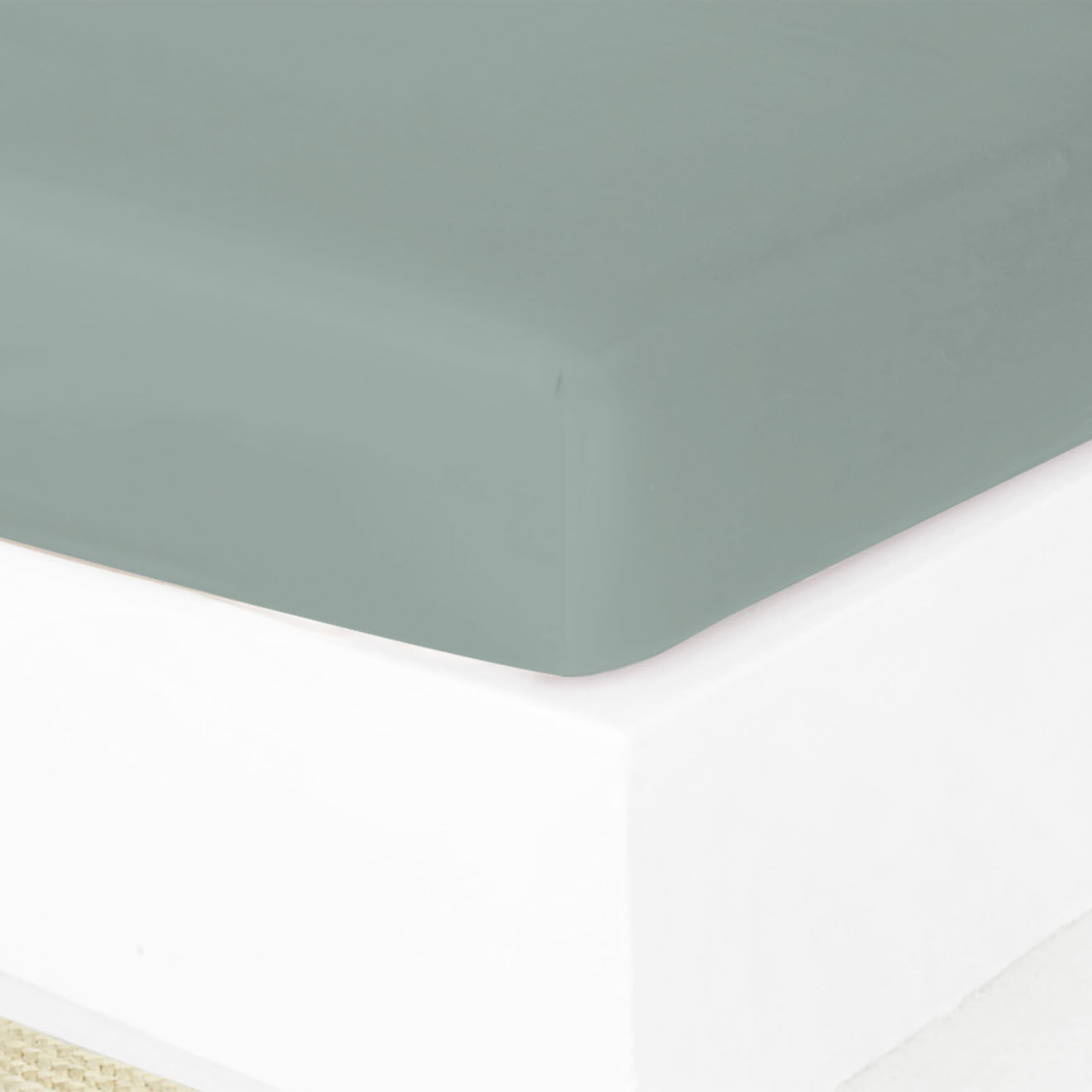 Febronie Drap housse satin de coton Julia vert pistache