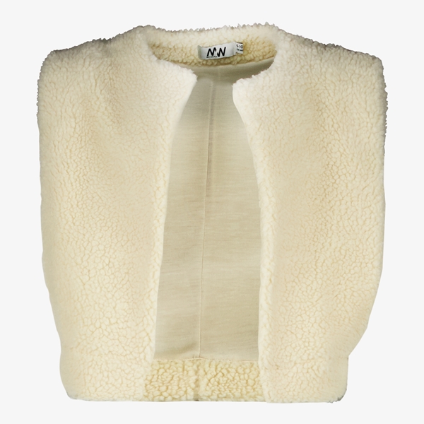 MyWay korte meisjes teddy gilet beige