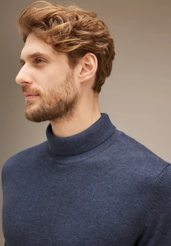 Pullover mit Rollkragen - dusty nordic blue