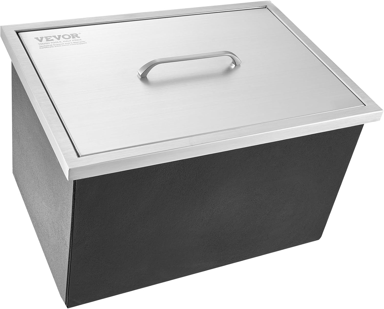VEVOR Drop In Ice Chest, Edelstahl Eiskühler, Kommerzieller Eisbehälter mit Scharnierabdeckung, Outdoor Küche Eisbar, für Kaltes Wein Bier