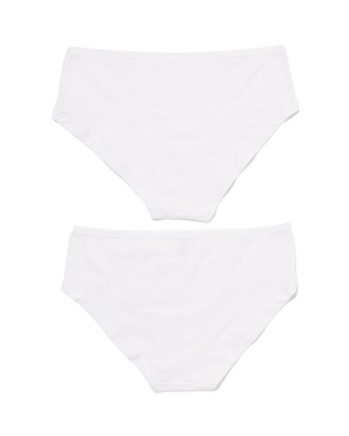 2 hipsters femme coton stretch blanc
