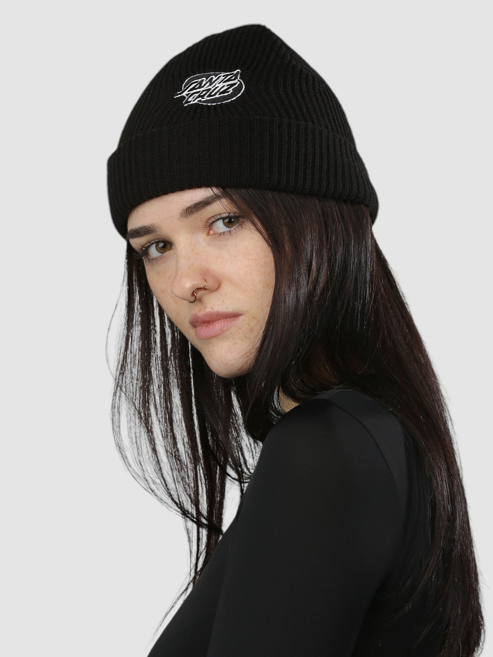 Santa Cruz Mono Lined Oval Dot Beanie black