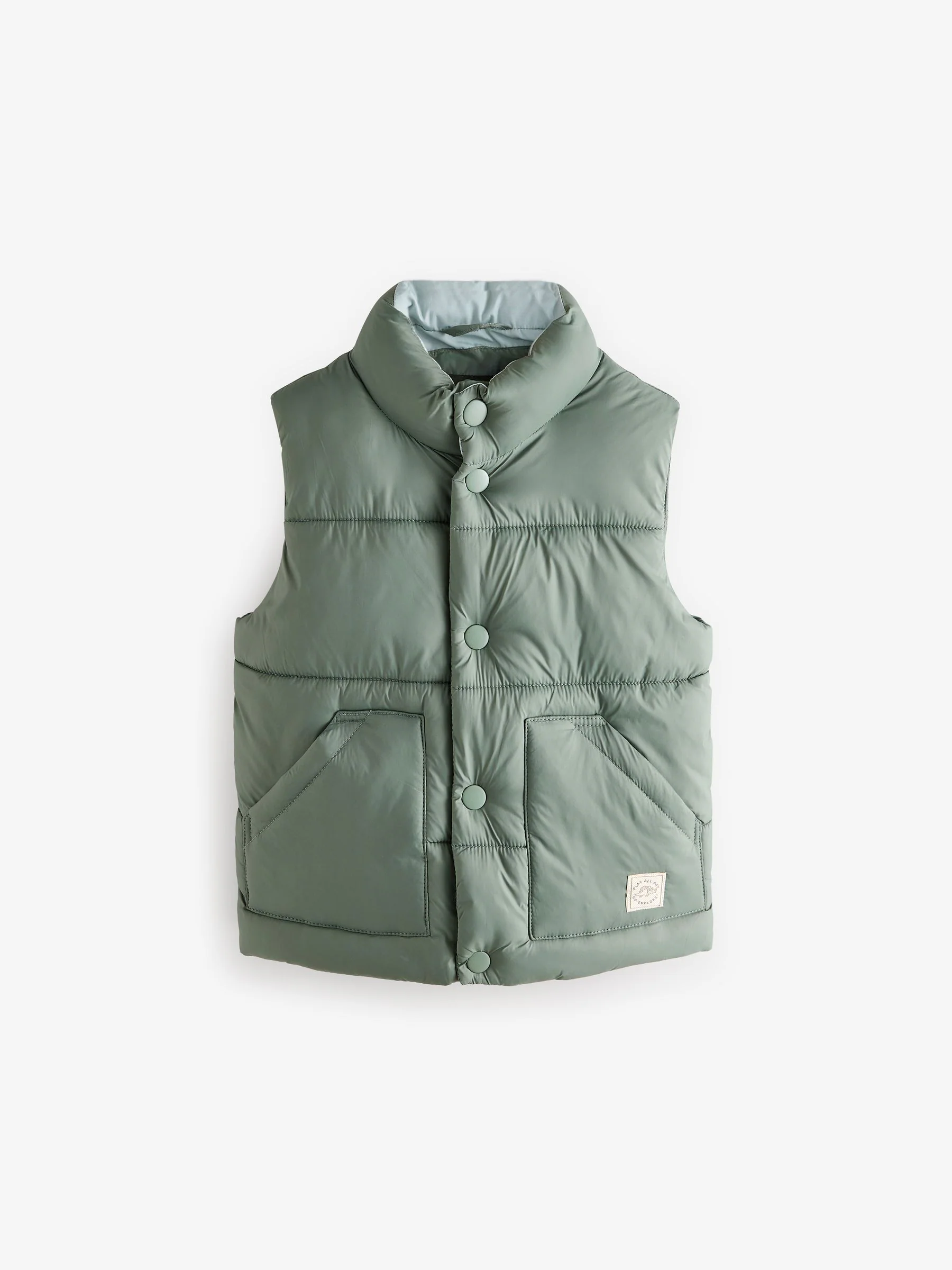 Grijs-groen - Gewatteerde gilet (3 mnd- 10 jr)