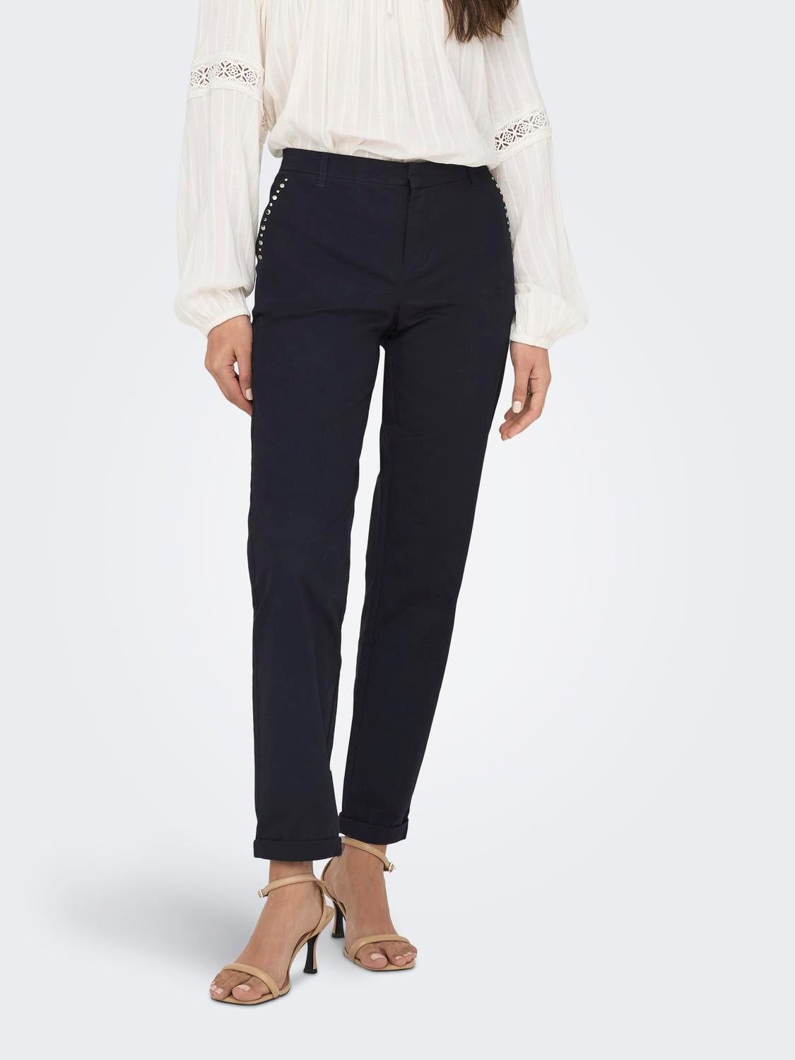 ONLBIANA Normal geschnitten Chino Hose Night Sky