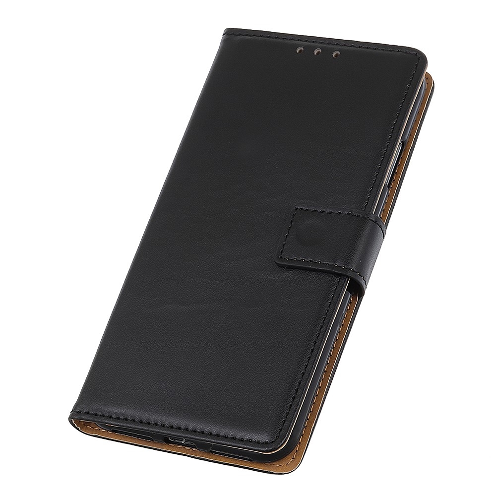 Samsung Galaxy S21 5G Leder Tasche Flip Cover mit Kartenfächer - Schwarz