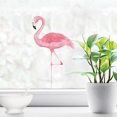 Sticker Flamant rose 24 x 36 cm