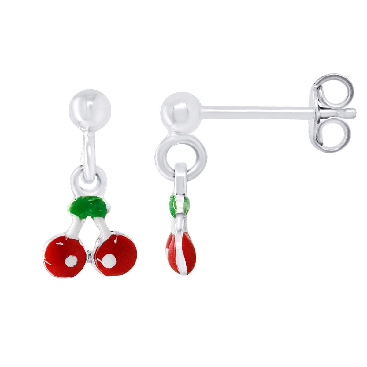 Boucles d'Oreilles pendante CERISE - Argent 925