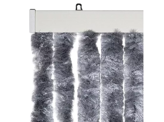 Rideau anti-mouches argenté 100x200 cm chenille