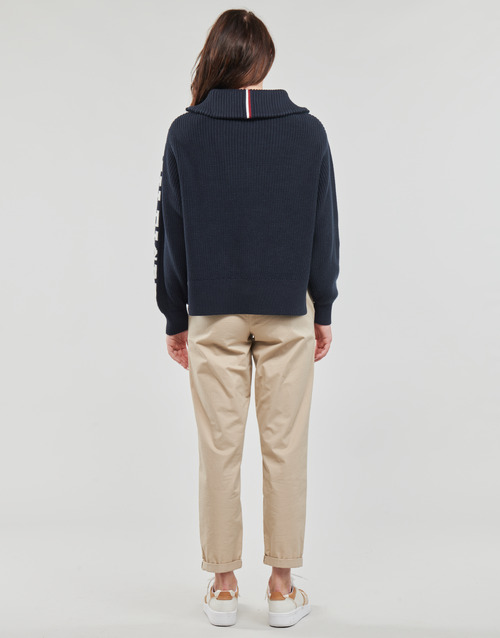 Tommy Hilfiger - PLACED HILFIGER 1/2 ZIP SWEATER - Marine