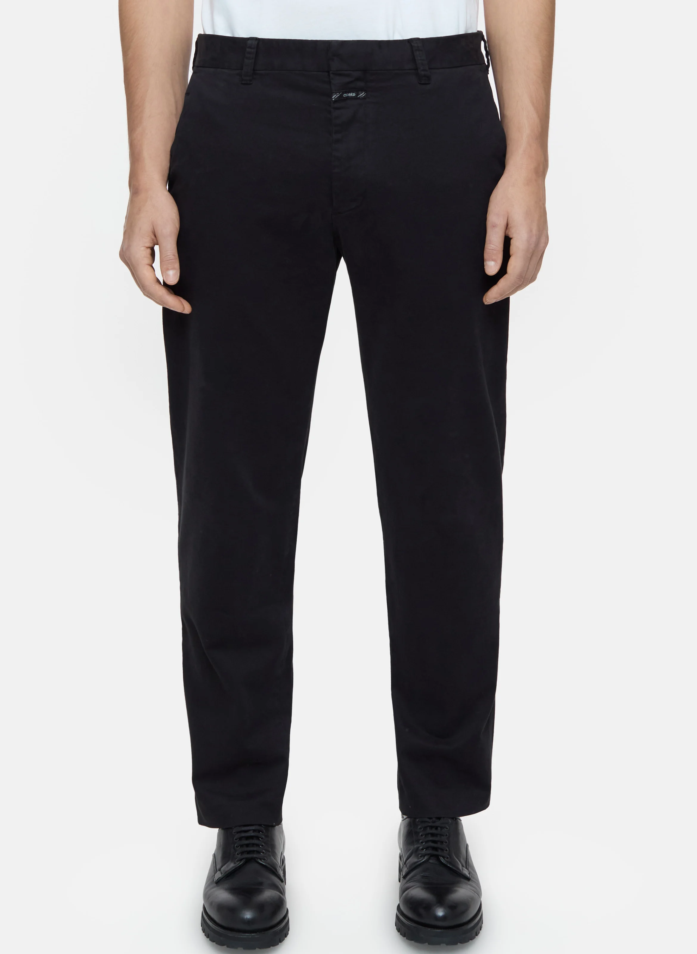 CLIFTON - Pantalon slim en coton mélangé | Noir