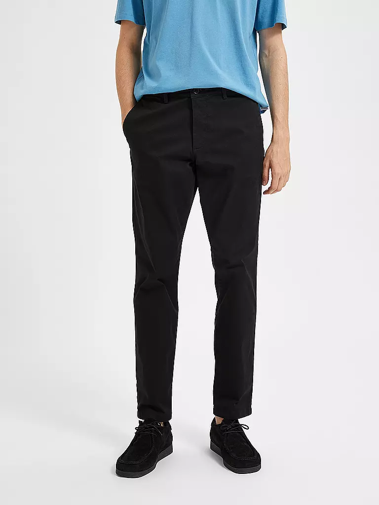 SELECTED Chino Slim Fit SLHSLIM schwarz