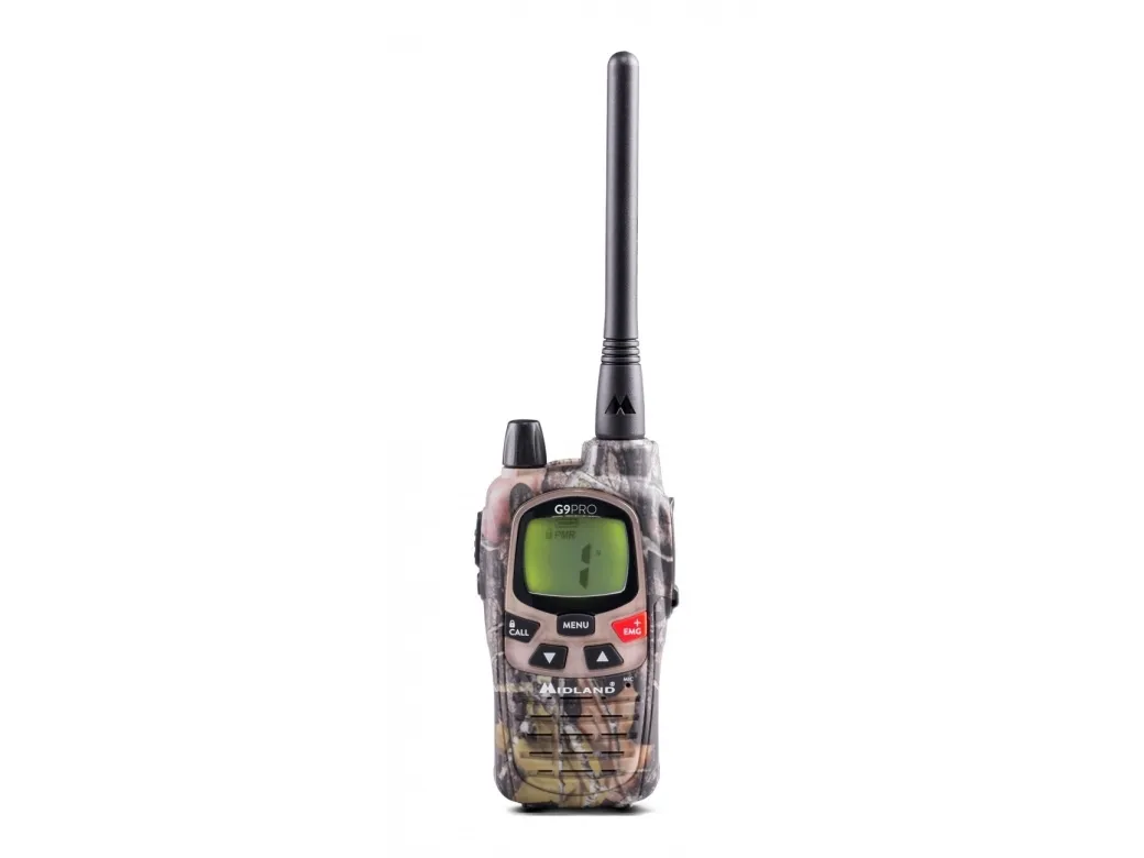 Midland G9 Pro, Professionel mobilradio (PMR), 101 kanaler, 446.00625 - 446.19375 MHz, LCD, AA, Nikkel-Metalhydrid (NiMH)