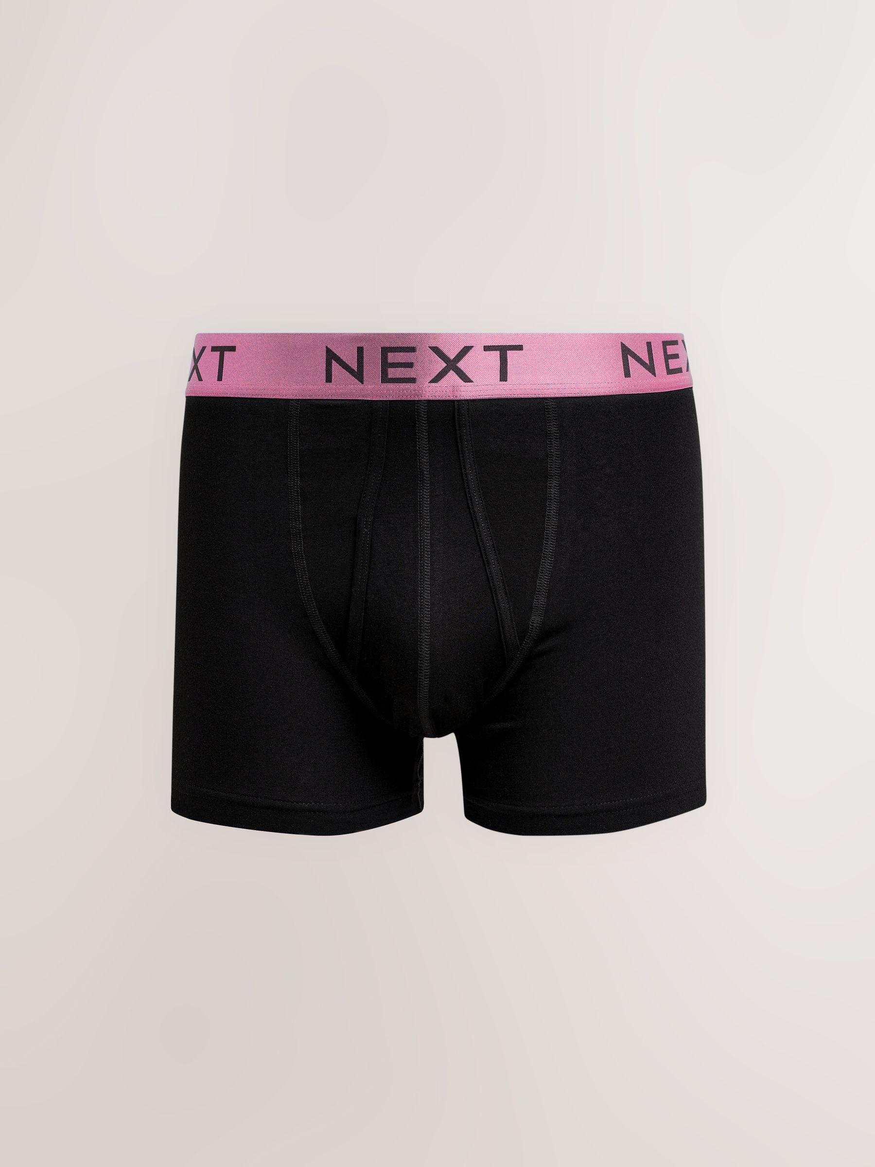 Zwart met felgekleurde glanzende taillebanden - Standaard - 10 Boxershorts zonder plooi