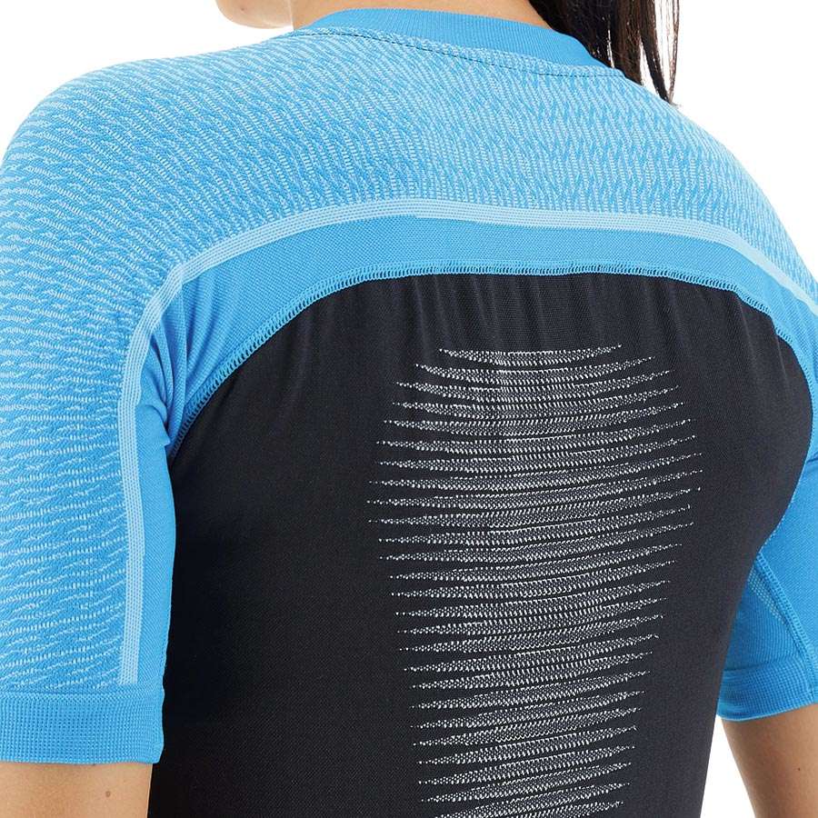 UYN Granfondo Fietsshirt Korte Mouwen Zwart/Blauw Dames