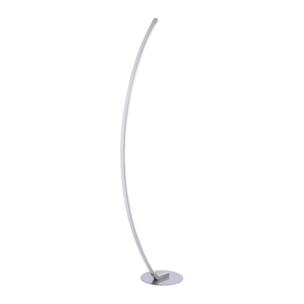 famlights | Alexia LED vloerlamp in zilver, 10,8W, 1200lm, gebogen