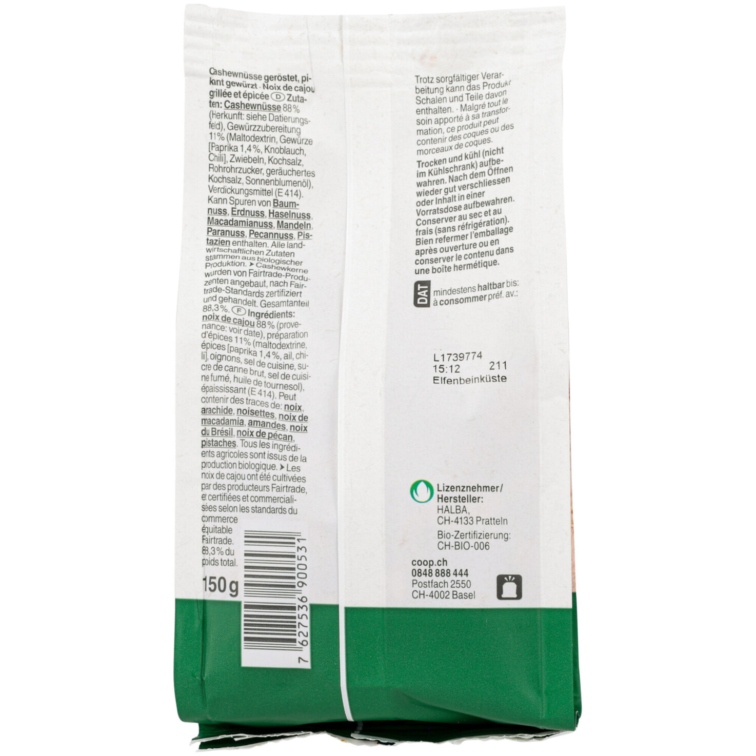 Naturaplan Bio Cashews Paprika