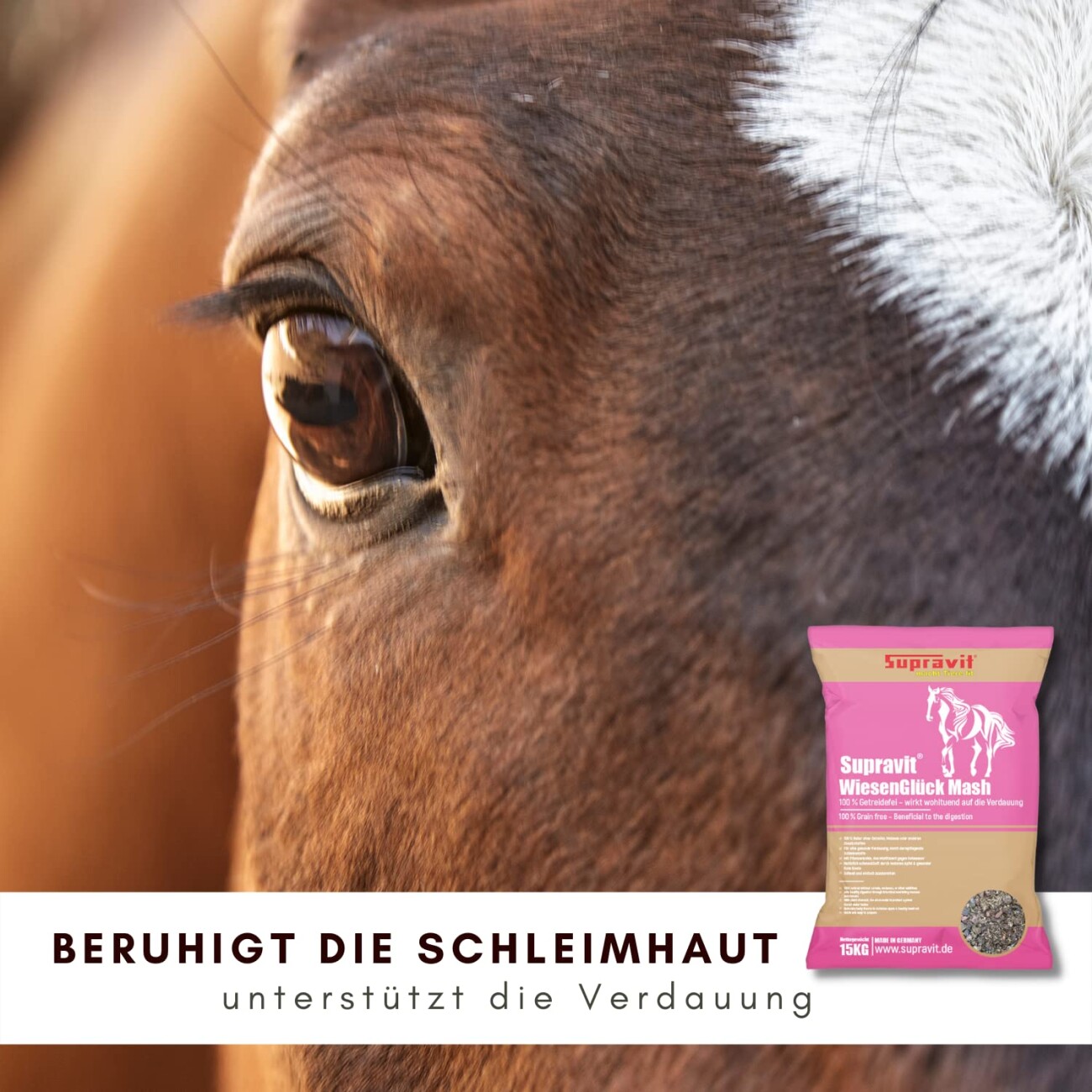 Supravit Pferdefutter Mash | schmackhaftes & energiereiches Pferdefutter für Pferde