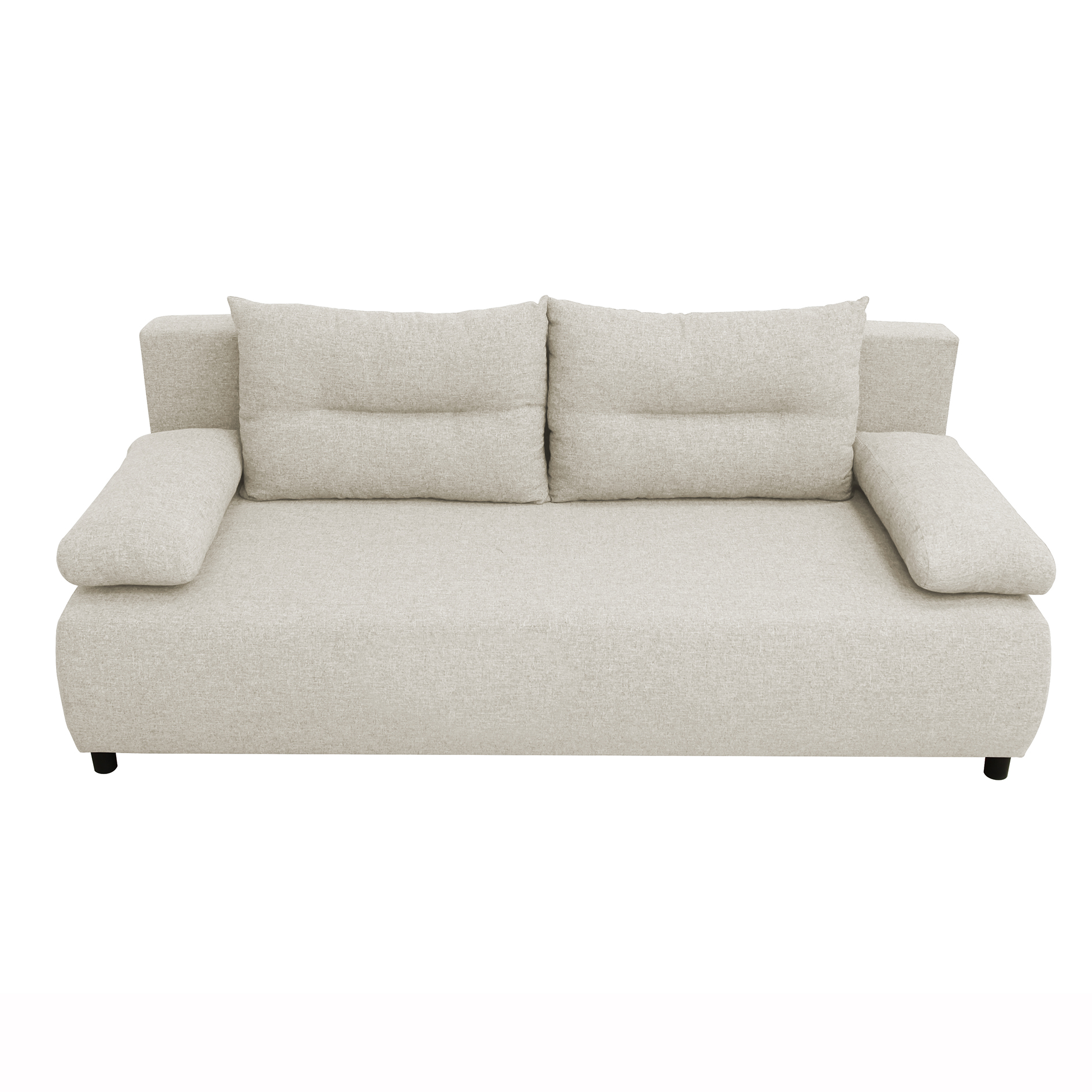 Schlafsofa - creme - mit Staukasten - 192 cm