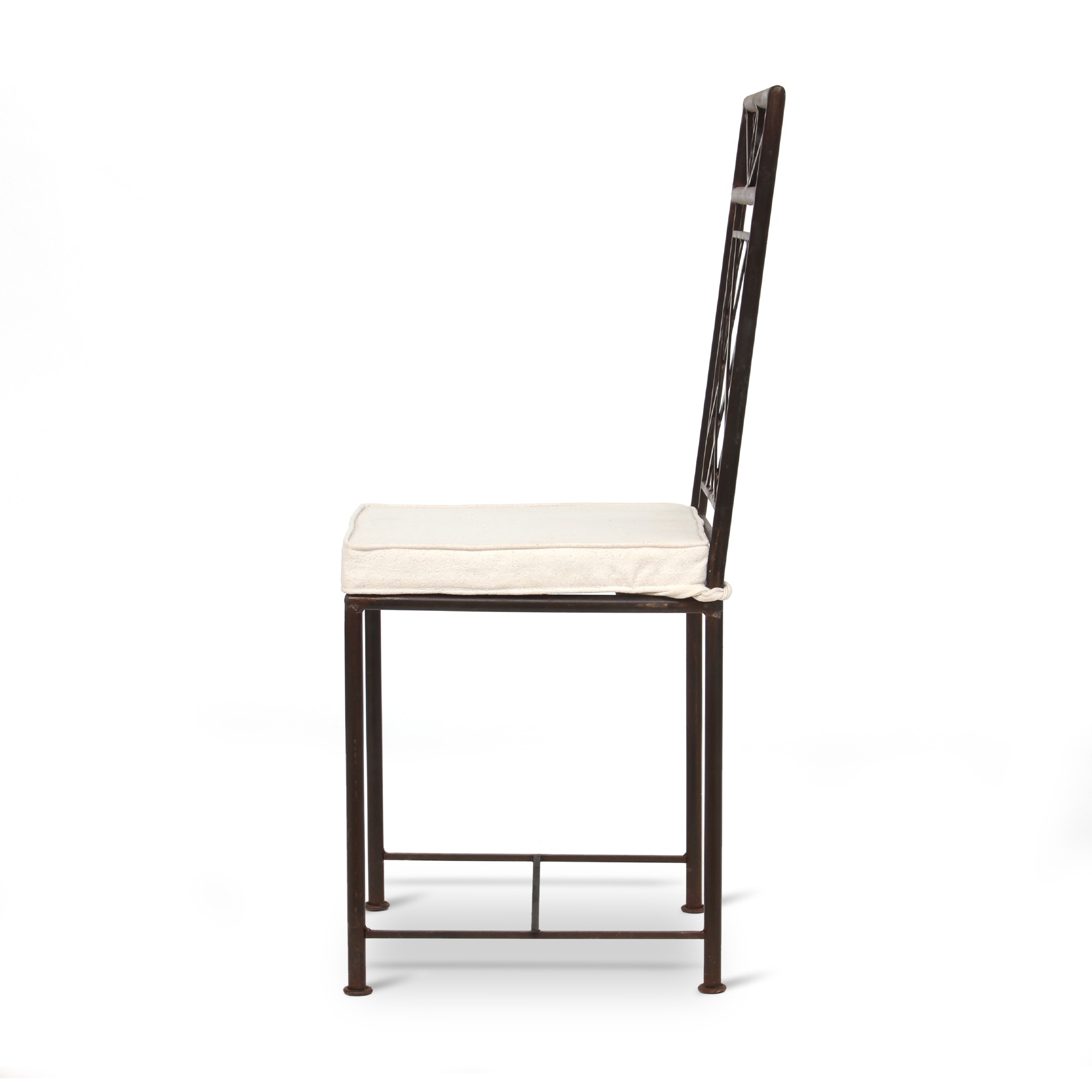 Eisenstuhl 'Meleki' mit Kissen, rostbraun, T 40 cm, B 40 cm, H 106 cm günstig bestellen