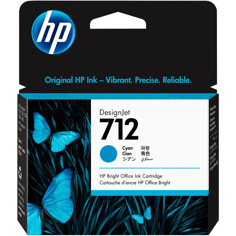 HP 712 Cartouche authentique couleurs séparées pour imprimante jet d'encre