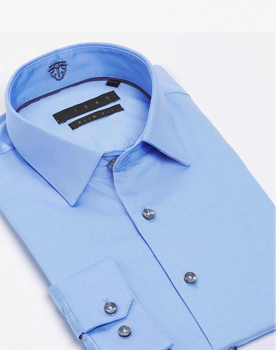 Chemise bleu-glace 