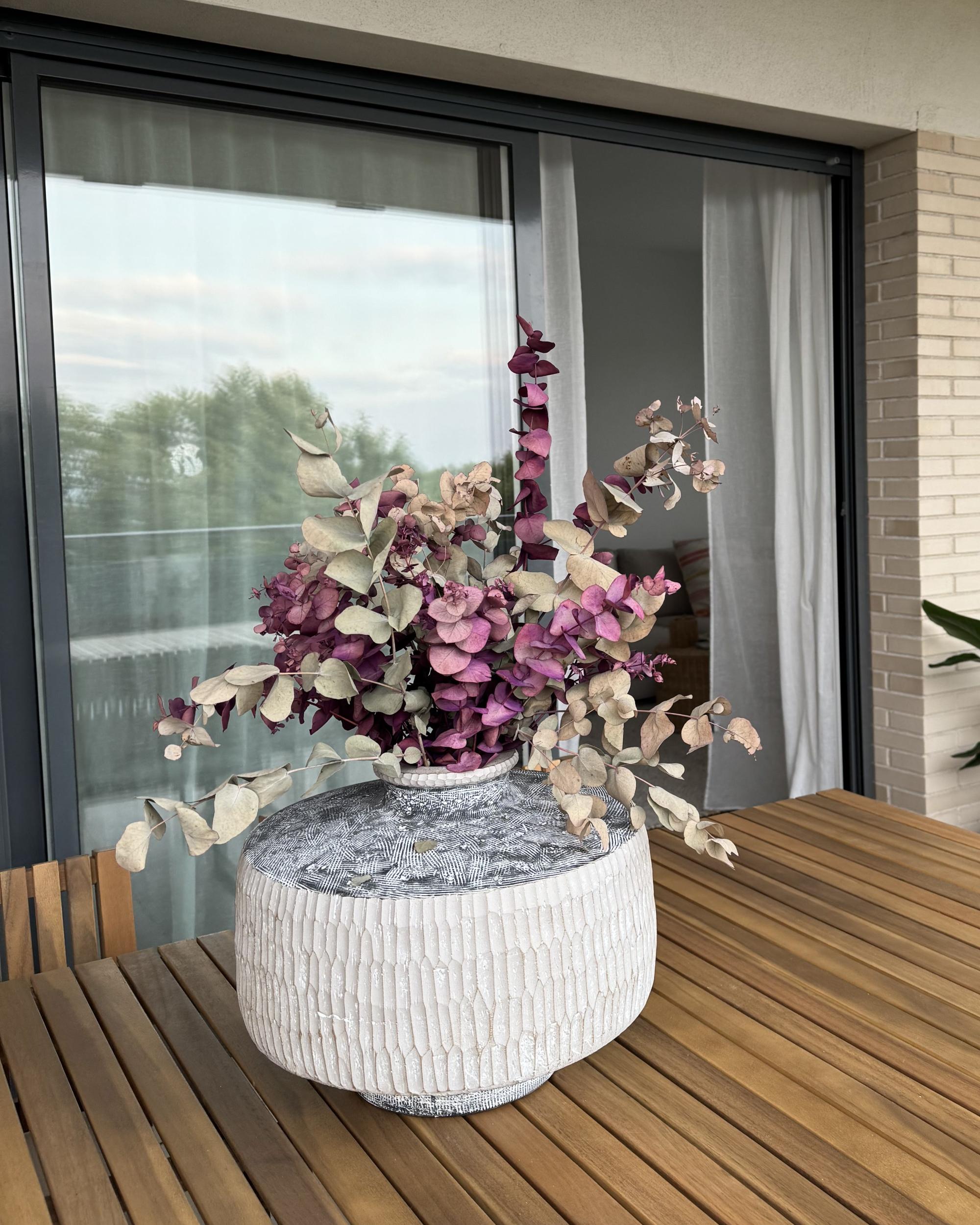 Bloemenvaas DEKSATI Keramiek 32 cm Beige
